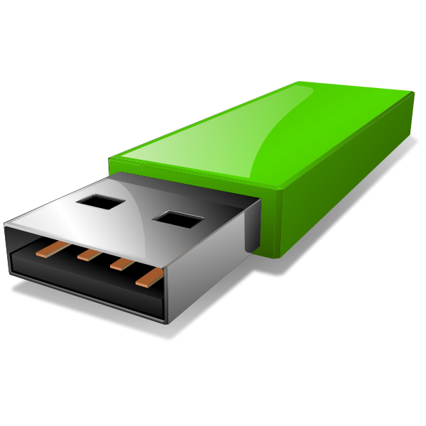 SVG Vector clip art of portable green USB flash drive