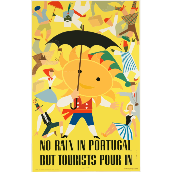 SVG Vector clip art of Portugese vintage travel poster