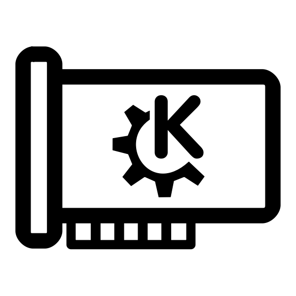 SVG Vector clip art of primary mono hardware KDE icon