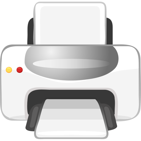 SVG Vector clip art of printer color icon