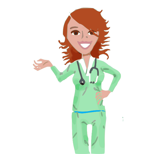 SVG Vector clip art of professional medical nurse