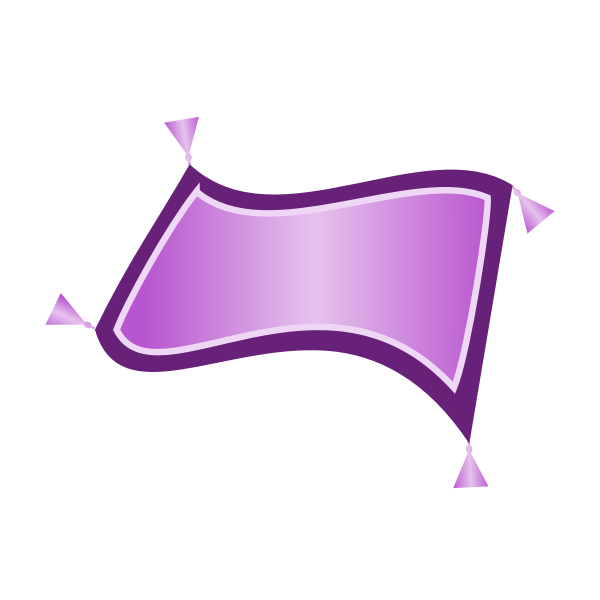 SVG Vector clip art of purple magic carpet