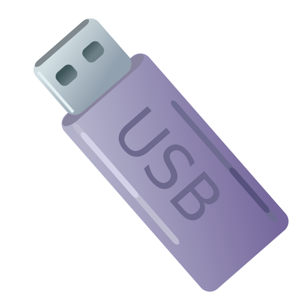 SVG Vector clip art of purple USB stick