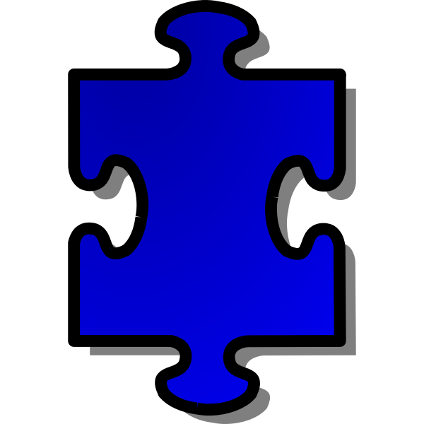SVG Vector clip art of puzzle piece 1