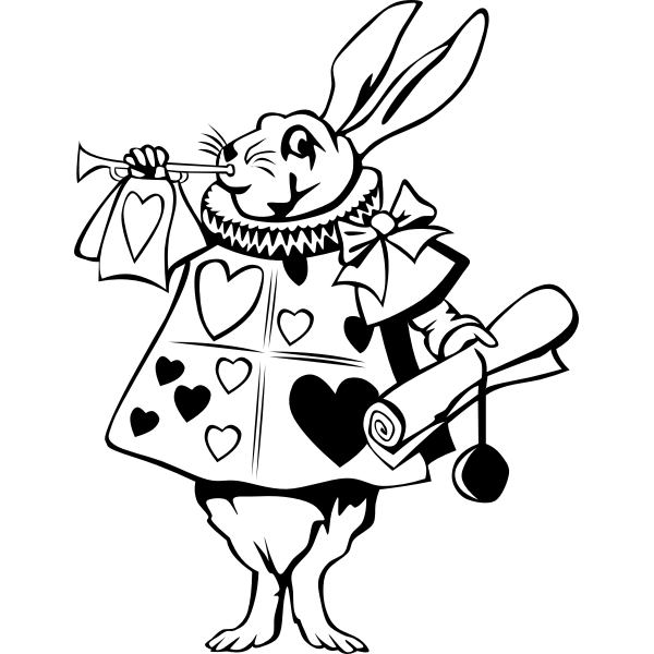 SVG Vector clip art of rabbit from fairy tale