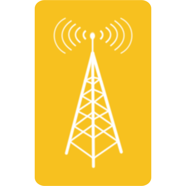 SVG Vector clip art of radio signal emitter icon