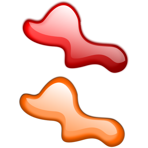 SVG Vector clip art of red and orange drops icons