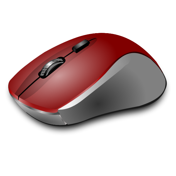 SVG Vector clip art of red computer mouse