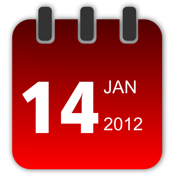 SVG Vector clip art of red daily calendar sign