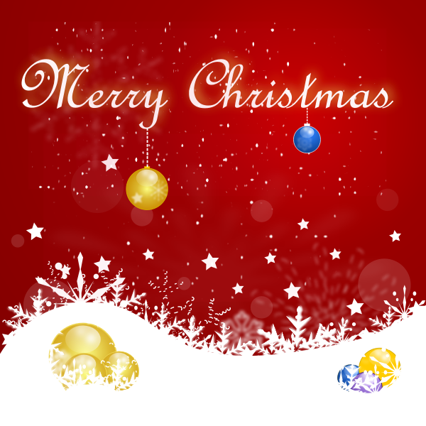 SVG Vector clip art of red design Christmas card