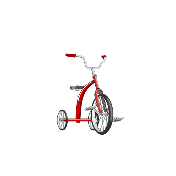 SVG Vector clip art of red tricycle