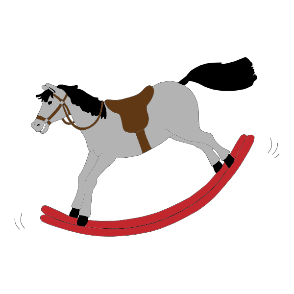 SVG Vector clip art of rocking horse
