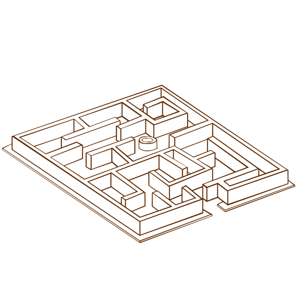 SVG Vector clip art of role play game map icon for a maze