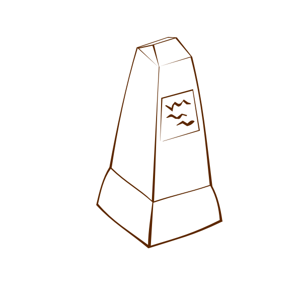 SVG Vector clip art of role play game map icon for an Obelisk