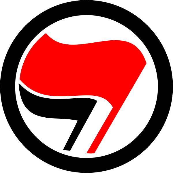 SVG Vector clip art of round antifascist action sign