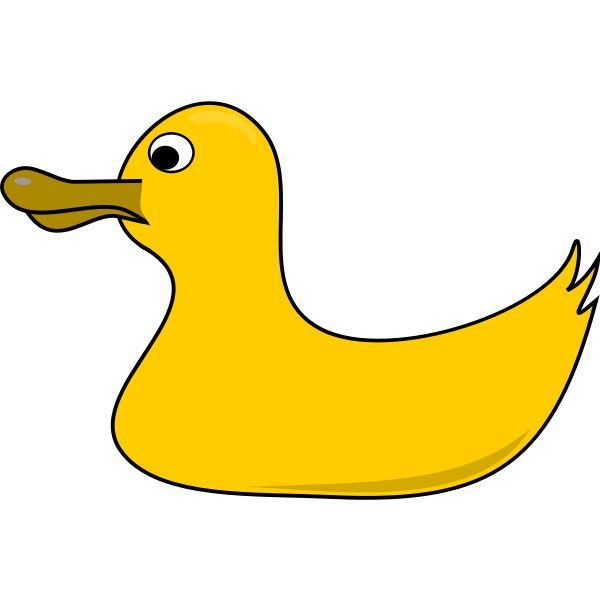 SVG Vector clip art of rubber duck with weird nose