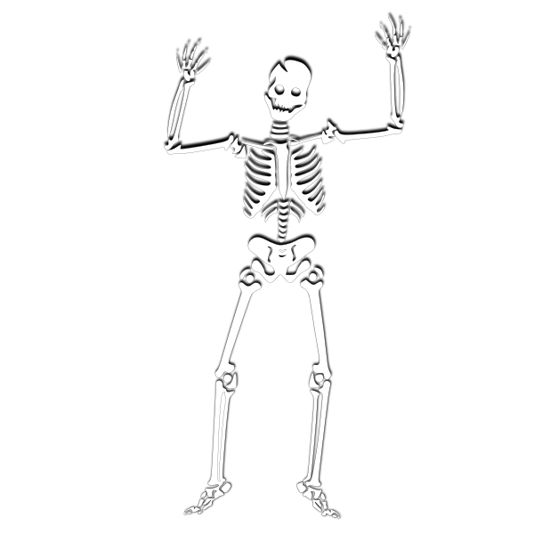 SVG Vector clip art of scary skeleton