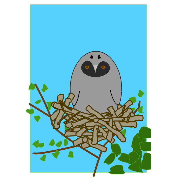 SVG Vector clip art of Scops owl