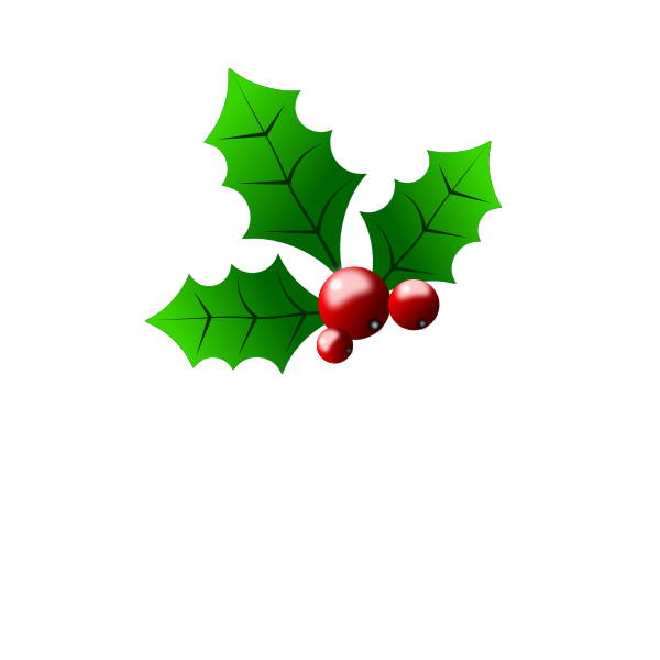 SVG Vector clip art of season holly detail