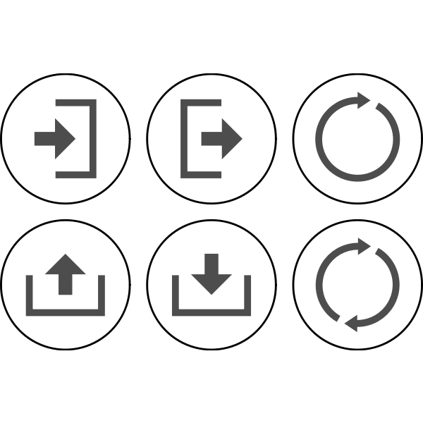 SVG Vector clip art of set of icons for application design