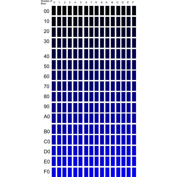 SVG Vector clip art of shades of blue palette