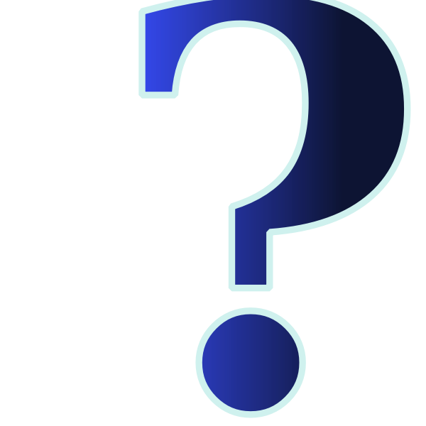 SVG Vector clip art of shady blue question mark