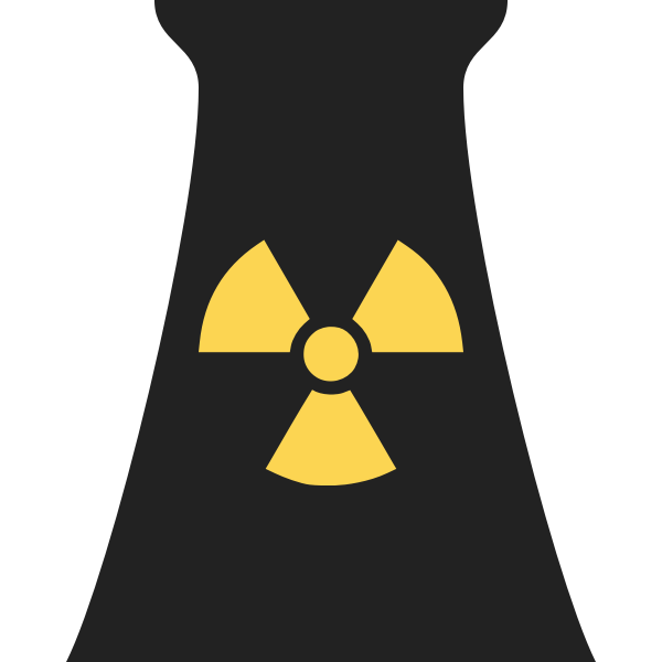 SVG Vector clip art of sign of a nuclear plant chimney