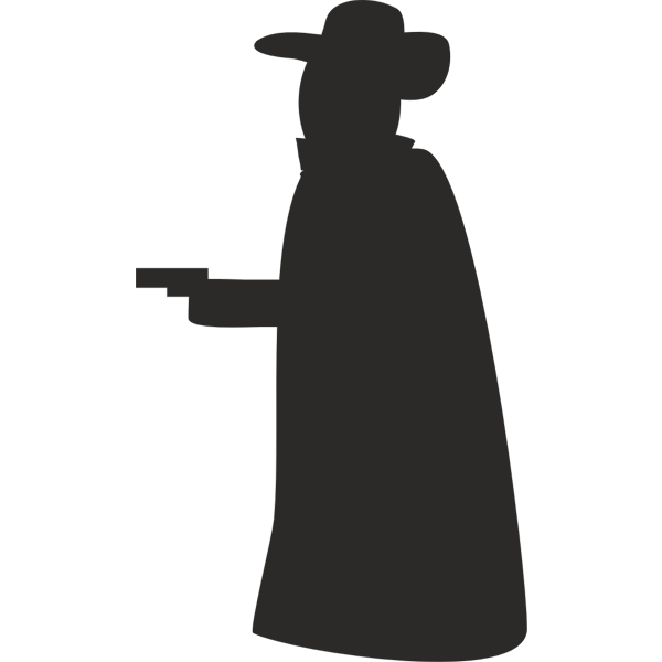 SVG Vector clip art of silhouette of a robber