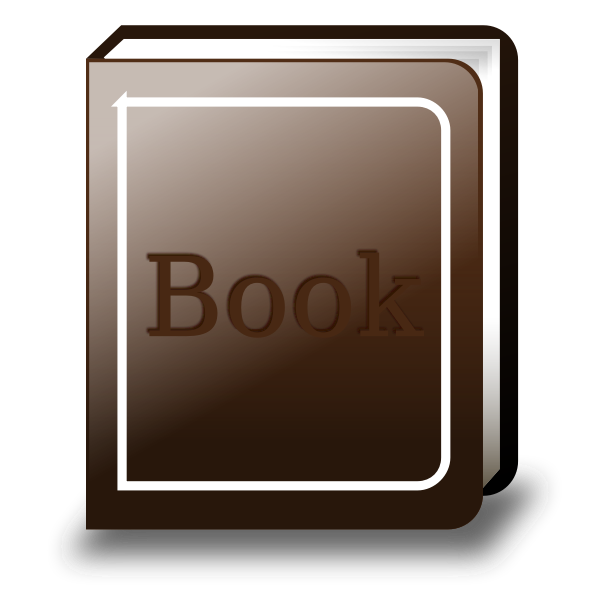 SVG Vector clip art of simple brown book with shadow