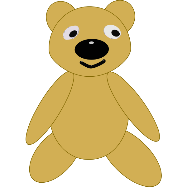 SVG Vector clip art of simple brown teddy bear