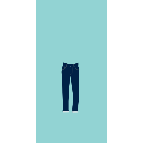 SVG Vector clip art of simple jeans on torquoise background