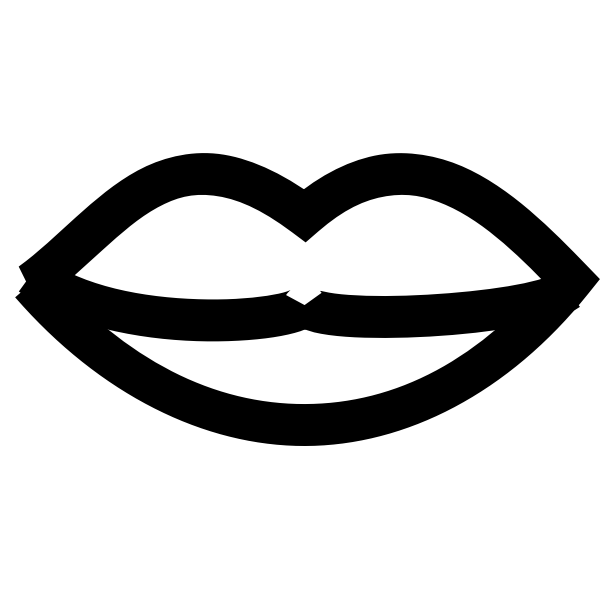 SVG Vector clip art of simple lips