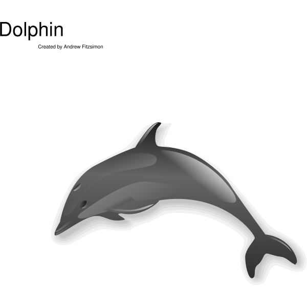 SVG Vector clip art of simple small whale