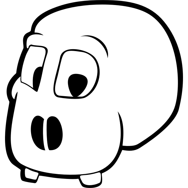 SVG Vector clip art of skull without jawbones