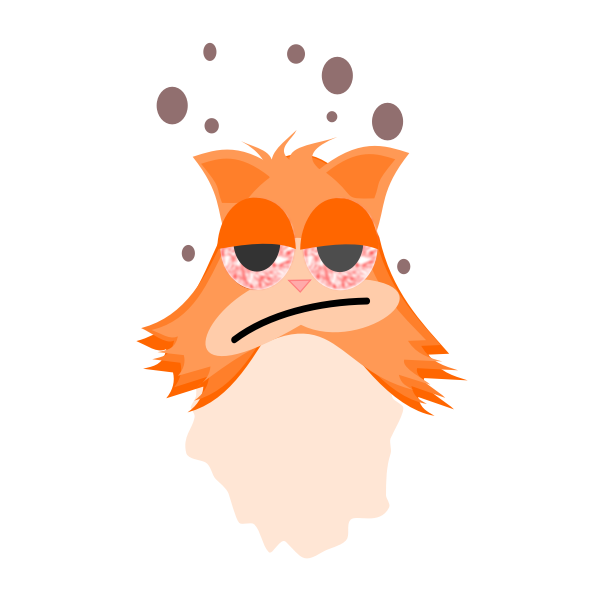 SVG Vector clip art of sleepy cat
