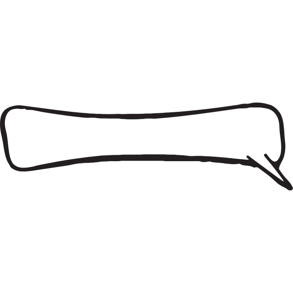 SVG Vector clip art of slim shaped caption bubble for a comic