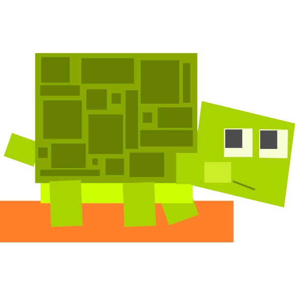 SVG Vector clip art of small cartoon turtle