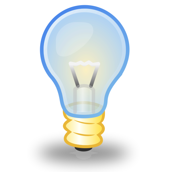 SVG Vector clip art of small transparent light bulb