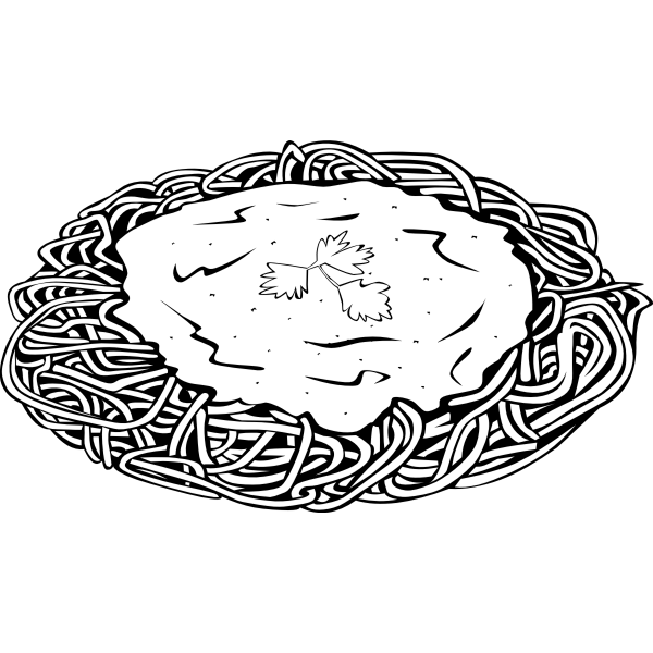 SVG Vector clip art of spaghetti
