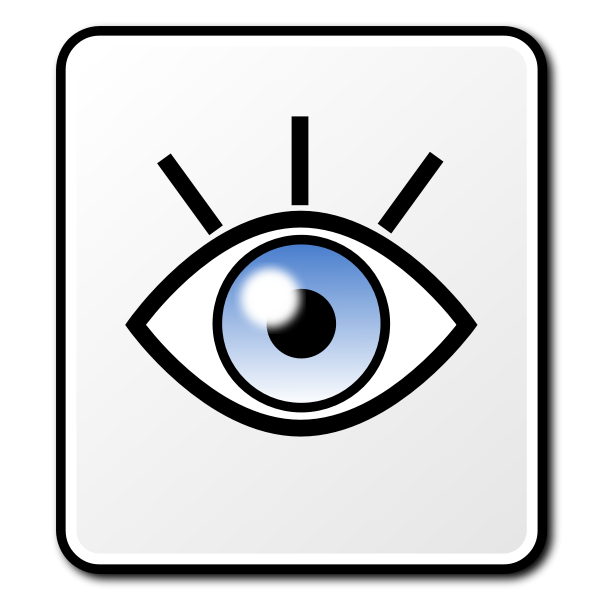 SVG Vector clip art of sparkling eye square vector sign