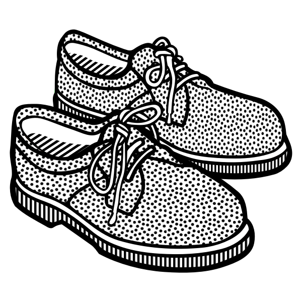 SVG Vector clip art of spotty men039s shoes