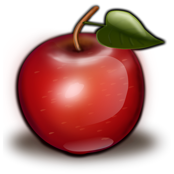 SVG Vector clip art of spotty shiny red apple