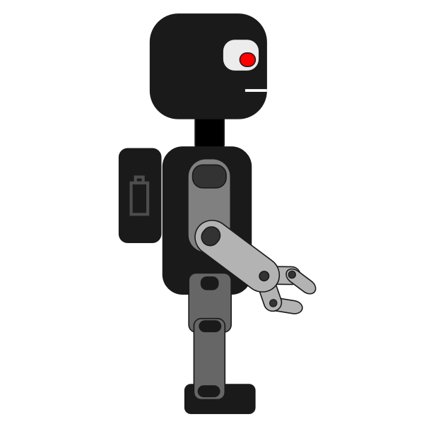 SVG Vector clip art of squarey robot