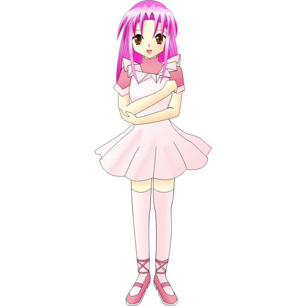 SVG Vector clip art of standing ballet girl