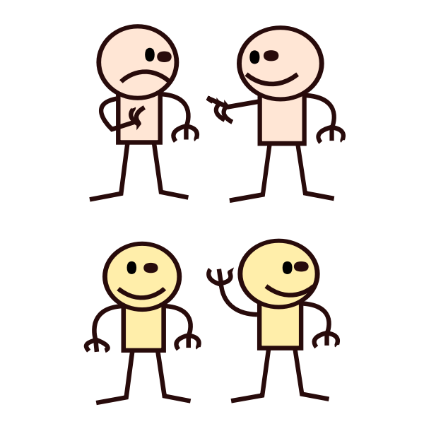 SVG Vector clip art of stick man selection