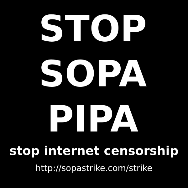 SVG Vector clip art of stop internet censorship square sign