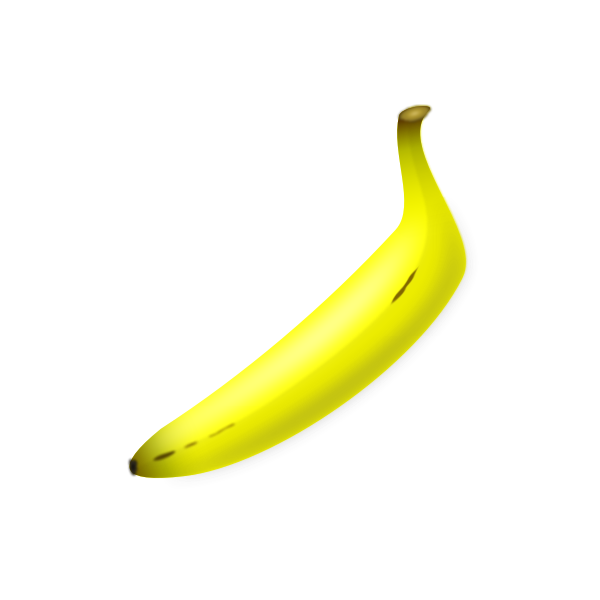 SVG Vector clip art of straight shaped banana