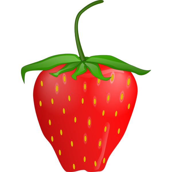 SVG Vector clip art of strawberry with stem