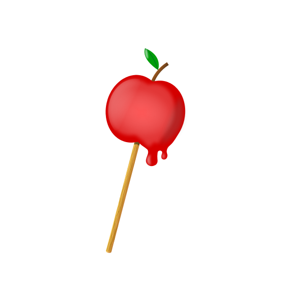 SVG Vector clip art of sugar coated apple