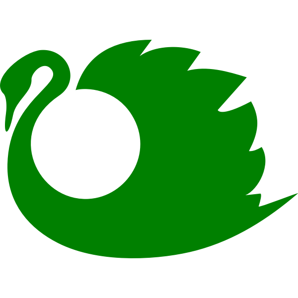 SVG Vector clip art of swan